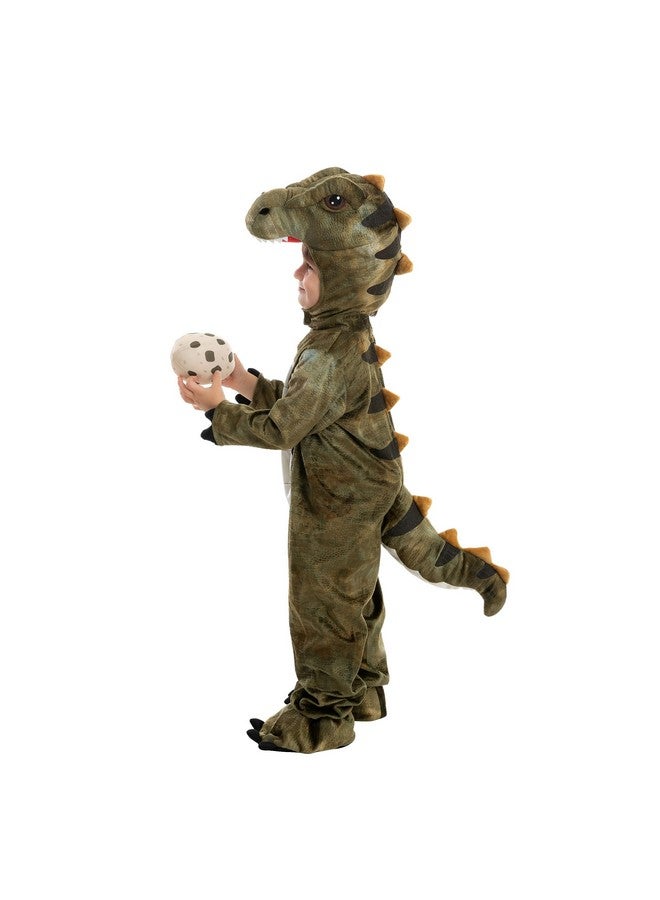 Spooktacular Creations Spooktacular Creations Halloween Realistic T-rex Costume Outfit Dinosaur Jumpsuit with Egg for Kids Toddler Dress-up Party  - Image 2
