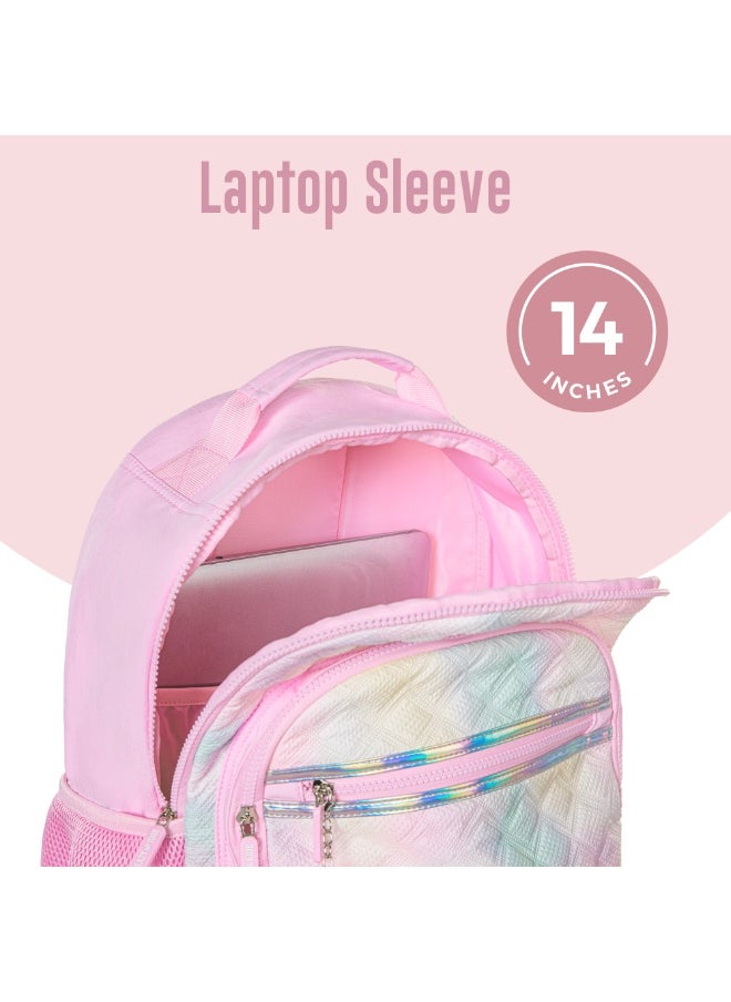 Eazy Kids Eazy Kids 17" Set of 3 Backpack w/ Lunch Bag and Pencil Case - Sugar Pop Pink  - Image 3