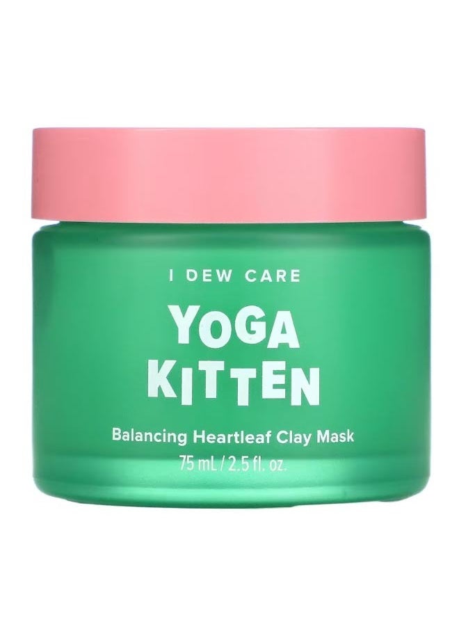 I DEW CARE Yoga Kitten Balancing Heartleaf Clay Beauty Mask  2.53 fl oz 75 ml  - Image 1