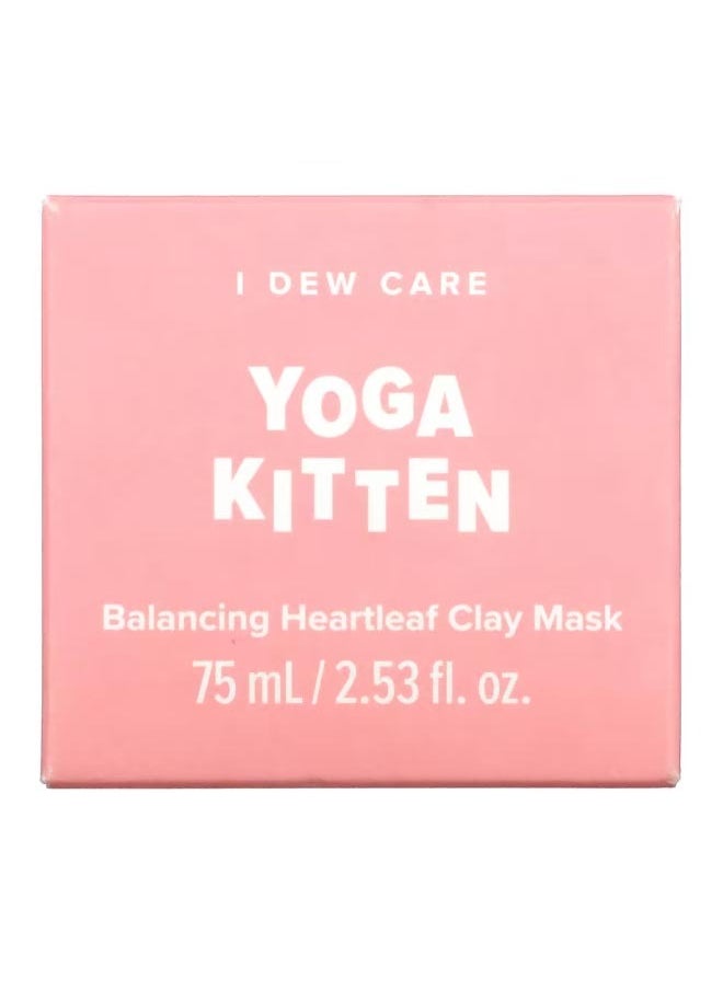 I DEW CARE Yoga Kitten Balancing Heartleaf Clay Beauty Mask  2.53 fl oz 75 ml  - Image 2