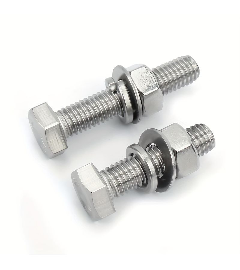 304 Stainless Steel Hex Bolts And Nuts Assortment Kit M4 M5 M6 M8 M10 5 X 25 10 Pieces Screws - Image 5