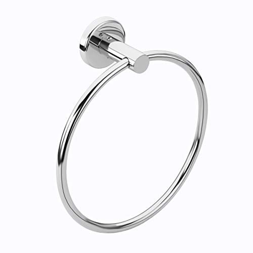 Handy Bathroom Accessories Stainless Steel Round Shape Towel Ring |Napkin Holder 2pcs - Image 3
