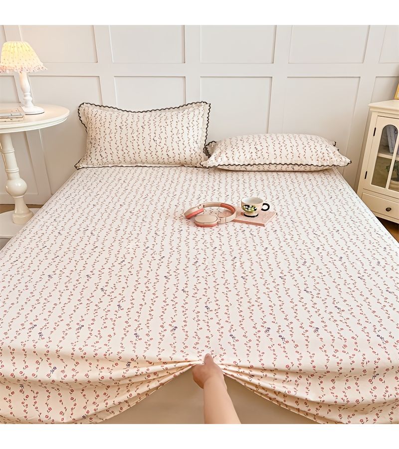1pc Spring Warm Sun Bed Sheet 78.74 by 94.49 Inches Polyester Fiber Soft Breathable Machine Washable All Season Use Fade Resistant No Pilling - Image 2