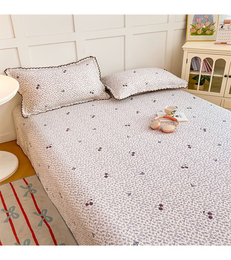 1pc Spring Warm Sun Bed Sheet 78.74 by 94.49 Inches Polyester Fiber Soft Breathable Machine Washable All Season Use Fade Resistant No Pilling - Image 5