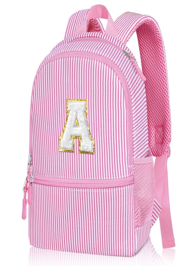 YOOLIFE Christmas Gifts For Grandkids Initial Birthday Gifts for Girls Kids Backpack for Little Girls Bookbag for Girl Toddler Gift for Daughter Pink Backpack A - Image 1