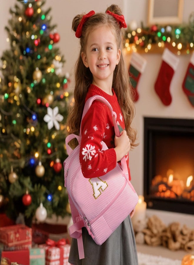 YOOLIFE Christmas Gifts For Grandkids Initial Birthday Gifts for Girls Kids Backpack for Little Girls Bookbag for Girl Toddler Gift for Daughter Pink Backpack A - Image 2
