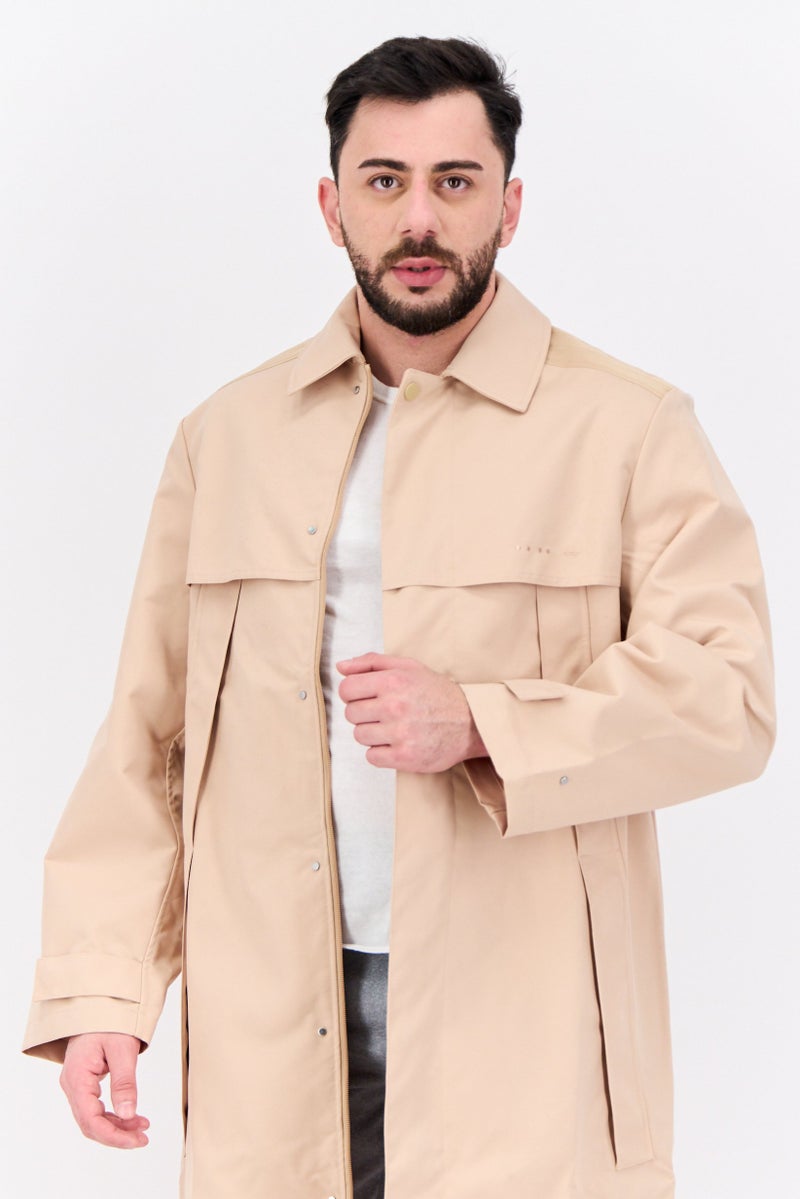 adidas Originals Men Sportswear Fit Outdoor Macintosh Jacket, Beige  - Image 2