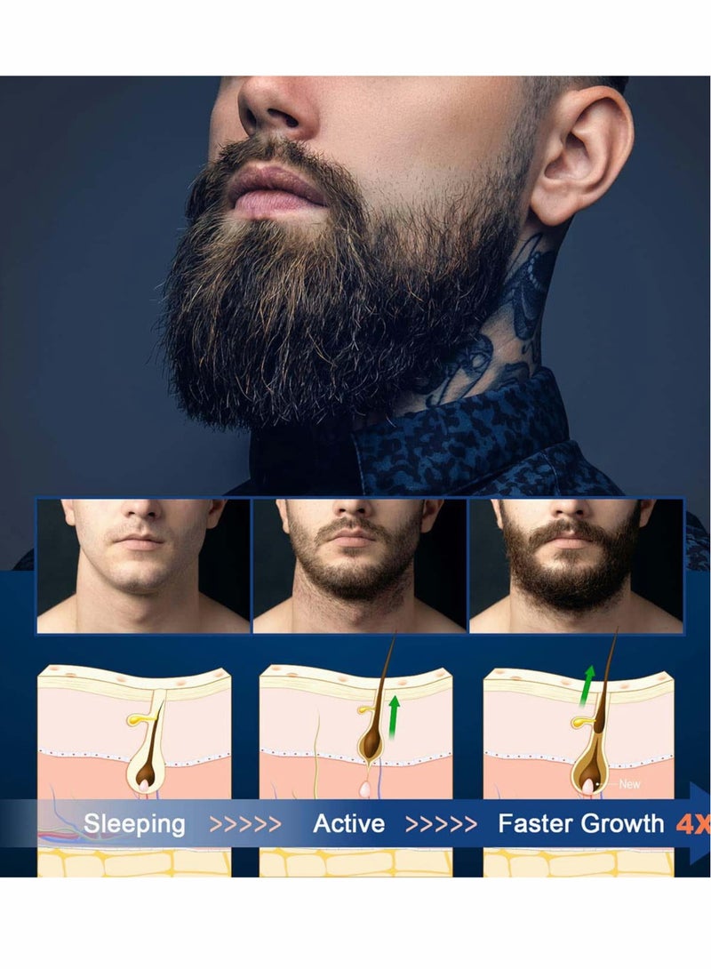 KASTWAVE Skin  Roller for Beard Hair Growth, 3 Pcs Beard Roller for Face Body Hair Skin (#0.5mm, Black) - Image 4