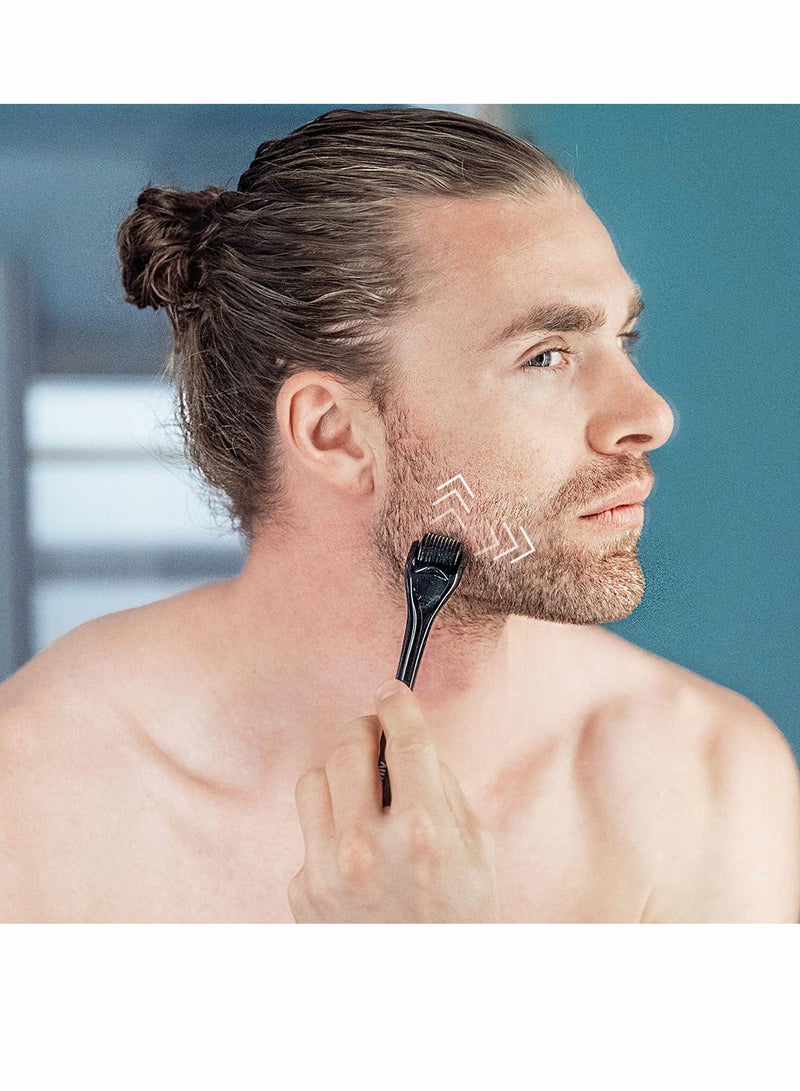 KASTWAVE Skin  Roller for Beard Hair Growth, 3 Pcs Beard Roller for Face Body Hair Skin (#0.5mm, Black) - Image 3