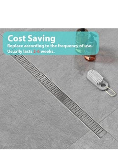 Generic Self-Adhesive Hair Filter Sticker,Disposable Shower Drain Hair Catcher - Cutable Shower Drain Hair Catcher Mesh Stickers for Any Length, Suitable for Bathroom, Bathtub, Kitchen  - Image 4