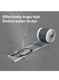 Generic Self-Adhesive Hair Filter Sticker,Disposable Shower Drain Hair Catcher - Cutable Shower Drain Hair Catcher Mesh Stickers for Any Length, Suitable for Bathroom, Bathtub, Kitchen  - Image 3