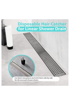 Generic Self-Adhesive Hair Filter Sticker,Disposable Shower Drain Hair Catcher - Cutable Shower Drain Hair Catcher Mesh Stickers for Any Length, Suitable for Bathroom, Bathtub, Kitchen  - Image 5