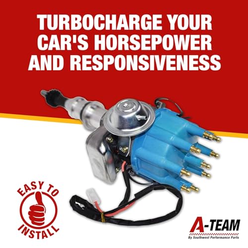 A-Team Performance R2R Complete Distributor - Ready 2 Run for Ford Windsor V8 221, 260, 289, 302 Series - Automotive Replacement Ignition Parts Two-Wire Installation with Blue Cap - Image 4