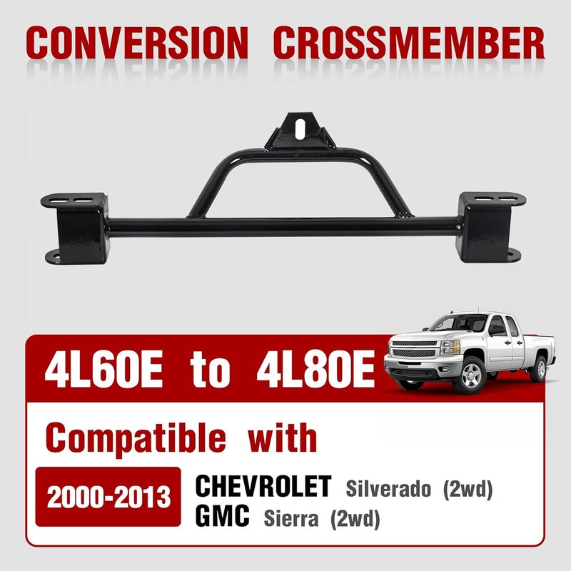 ECOTRIC 4L60E إلى 4L80E دعامة نقل متوافقة مع شيفروليه سيلفرادو 2000-2013 و GMC سييرا 2WD - Image 2