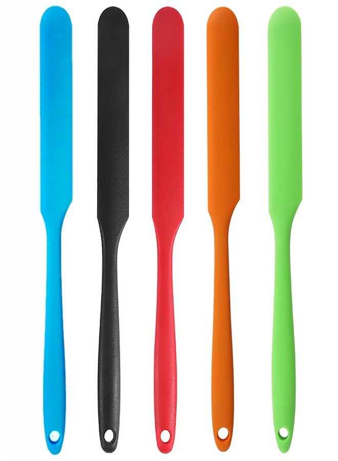 GZLT Jar Spatula,Sourdough Spatula with Long Handle,Silicone Skinny Spatula Scraper for Jars (5 Pcs) - Image 1