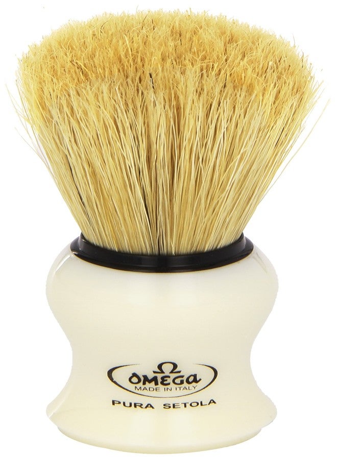 Omega #10066 Shaving Brush Mock Ivory Handle