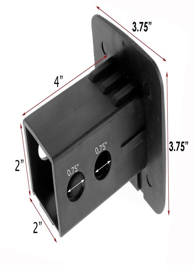 MULL USA Black Flag Hitch Cover Plug (Fits 2" Receiver, Black) - Image 2