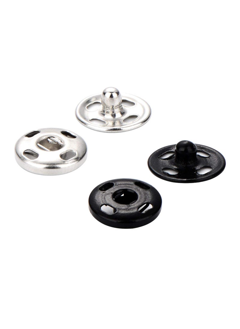 Dreamlover Dreamlover 10mm Silver and Black Snap Button Fastener Sew on Snap Buttons Press Button for Sewing Clothing Art and Crafts Spring Press Studs Popper Button Rust Proof (Pack of 120 Snap Buttons)  - Image 5