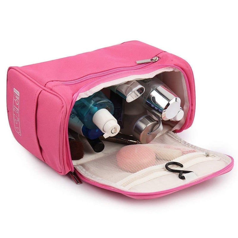 VAKRA Cosmetic Bag for Women Travel Makeup Pouch with Handle Spacious Toiletry Organizer for Girls Waterproof Zipper Vanity Kit for Lipstick Brushes Accessories - Image 5