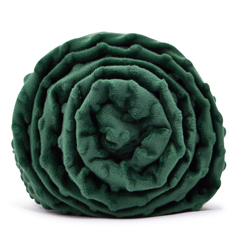 TONGDADA Weighted Blanket Cover Dark Green Minky Dot 48x72 Duvet Cover