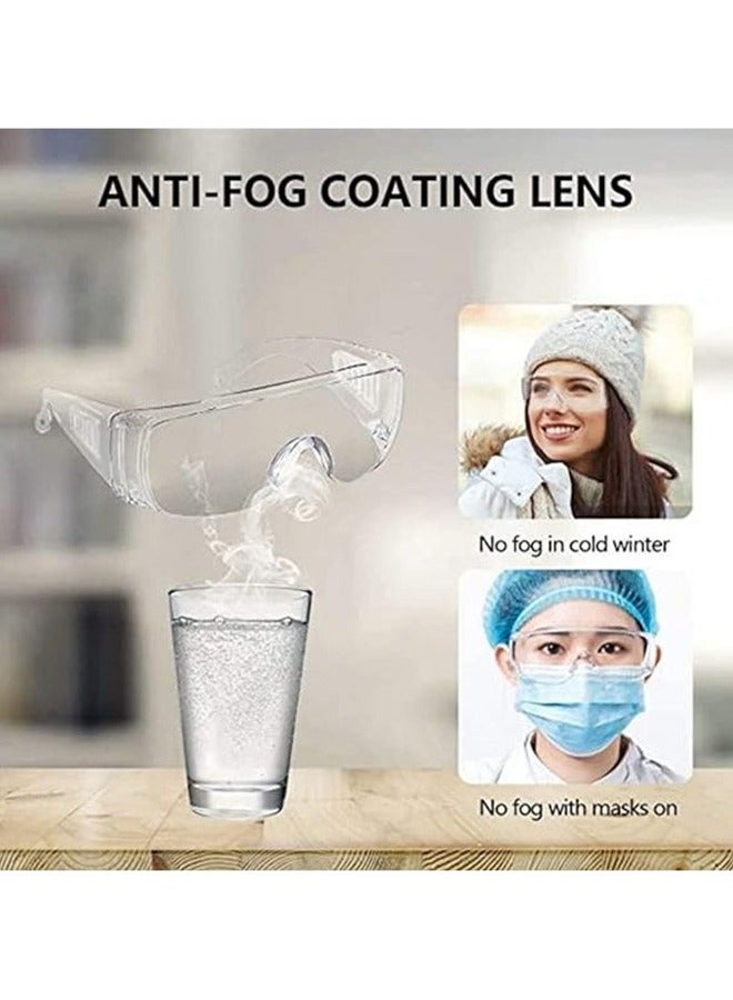 Beauenty Anti Fog Safety Glasses, 3 Pcs Safety Goggles over Eyeglasses, Anti Dust Impact, Scratch Resistant Splash Proof Chemical Clear Lens Wrap Around, Eye Protection, for Nurses Workers Architect Etc - Image 3