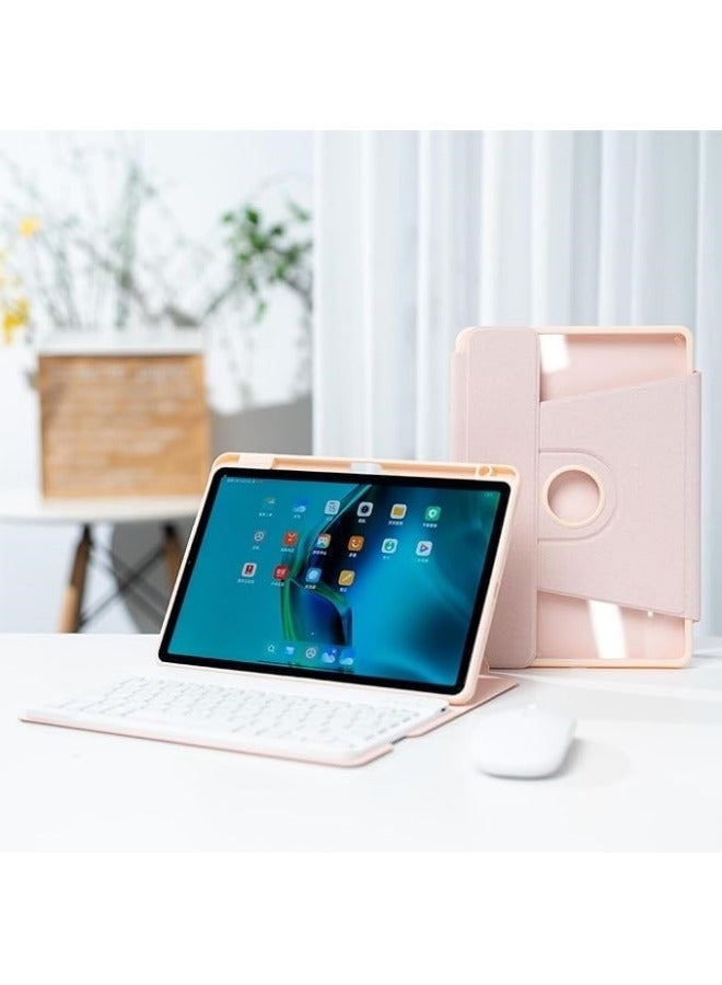 Arabic and English Keyboard Compatible with Xiaomi Mi Pad 6 / Pad 6 Pro 11 Inch 2023 Rotation Stand Leather Case with Pen Slot Keyboard and Mouse