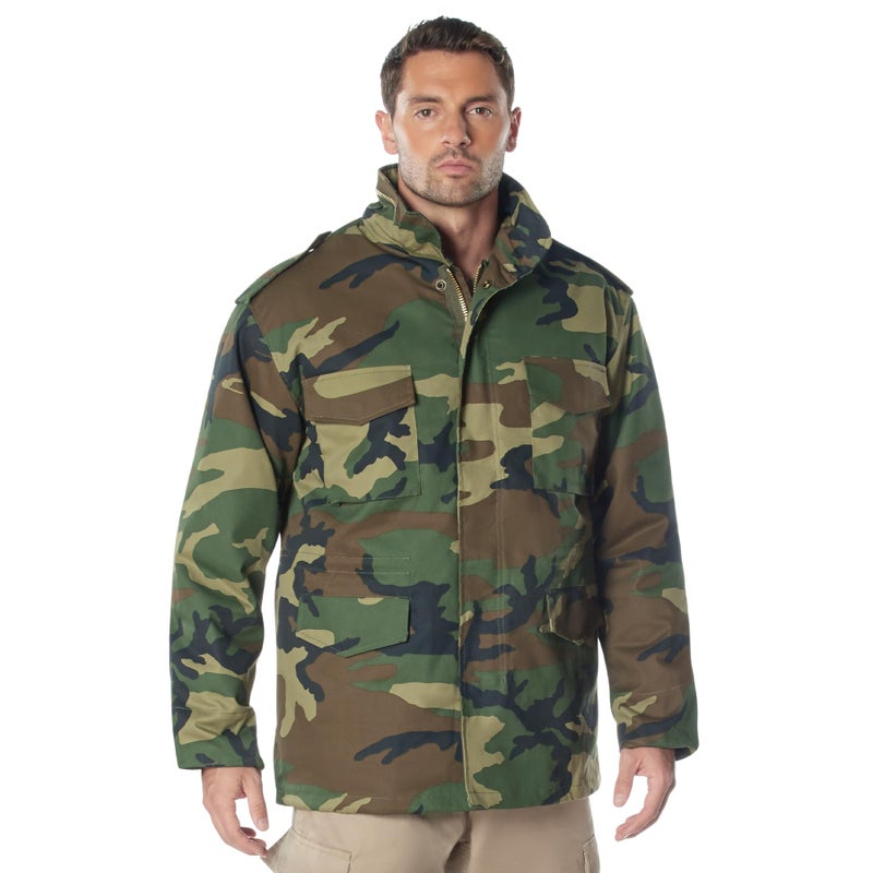 Rothco M-65 Field Jacket - Woodland Camo, Medium - Image 1