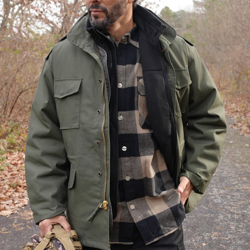 Rothco M-65 Field Jacket - Woodland Camo, Medium - Image 2