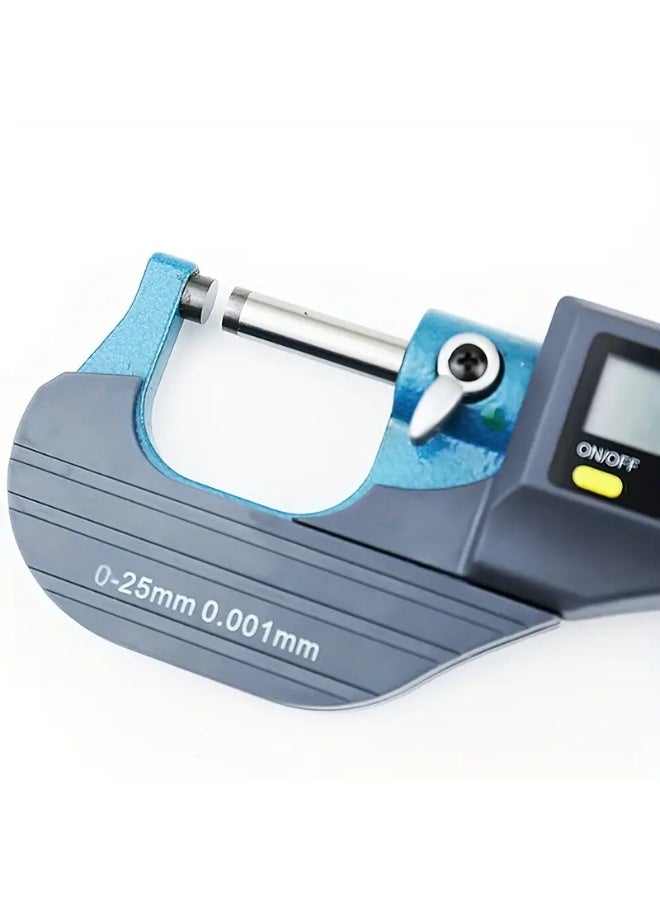 Ru syanl Digital Micrometer - Outside Micrometer Precision Measuring Tool 0-25 mm Inch/Metric 0.00005"/0.001 mm - Machinist Thickness Gauge Tool with Large LCD Display - Image 3