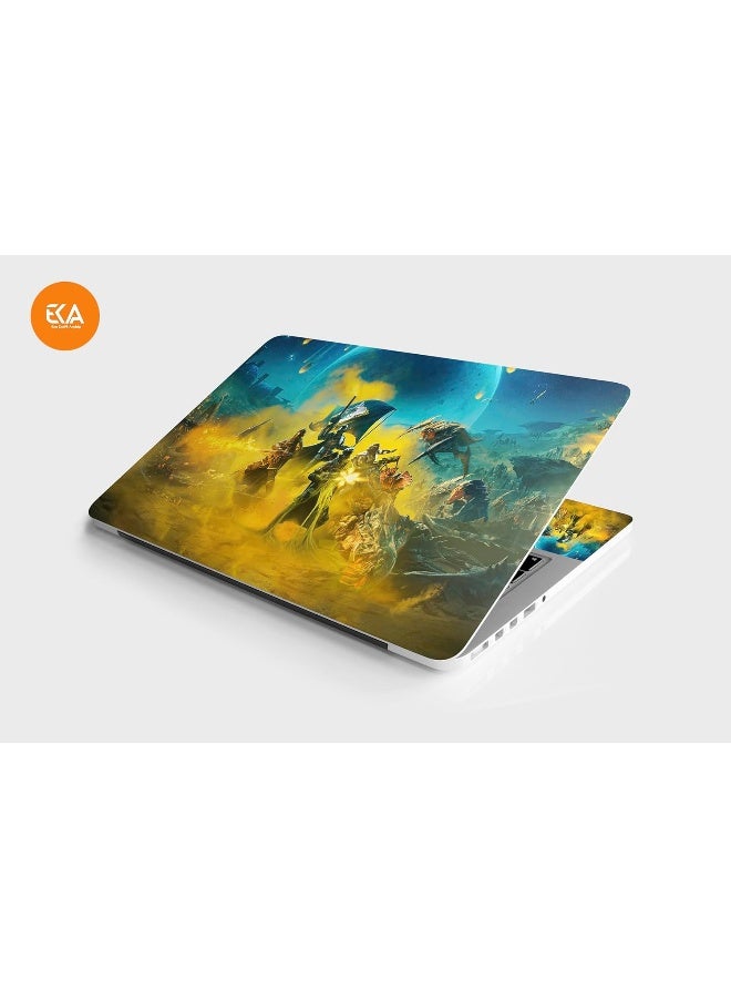 Helldivers, Laptop Skin Sticker Decal, 13.3 14 15 15.4 15.6 Inch Laptop Universal Vinyl Skin Sticker Cover, Dustproof, Waterproof, Decal Protector With Free 2 Wrist Pads - Image 2
