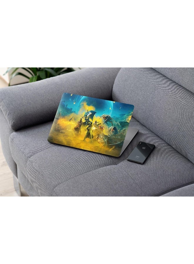 Helldivers, Laptop Skin Sticker Decal, 13.3 14 15 15.4 15.6 Inch Laptop Universal Vinyl Skin Sticker Cover, Dustproof, Waterproof, Decal Protector With Free 2 Wrist Pads - Image 4