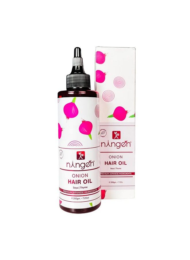 ningen Onion Hair Oil I Power Of Soya And Thyme I Dermatologically Tested Paraben Free I Helps Reduce Hair Fall Promote Hair Growth And Moisture I 200Gbrown - Image 1