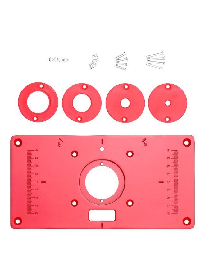 NIBEMINENT Multifunctional Router Table With Accessories Red/Silver 235x120x8millimeter  - Image 1