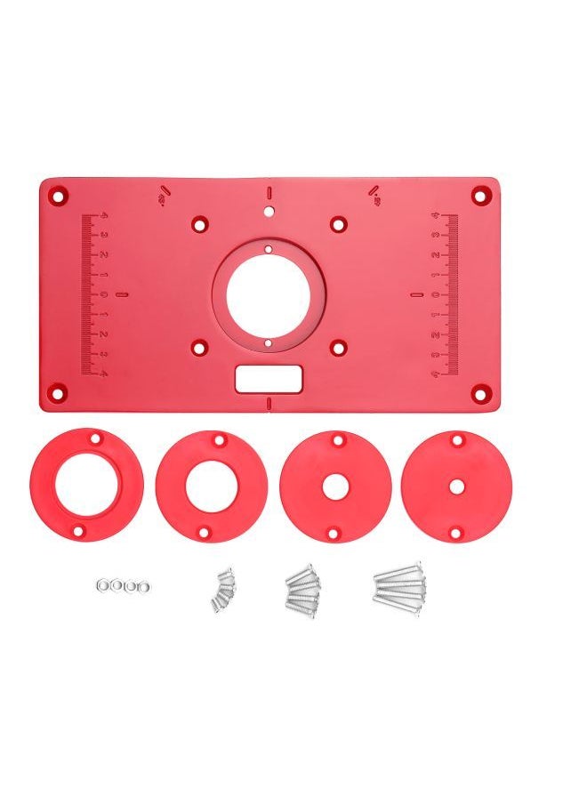 NIBEMINENT Multifunctional Router Table With Accessories Red/Silver 235x120x8millimeter  - Image 2
