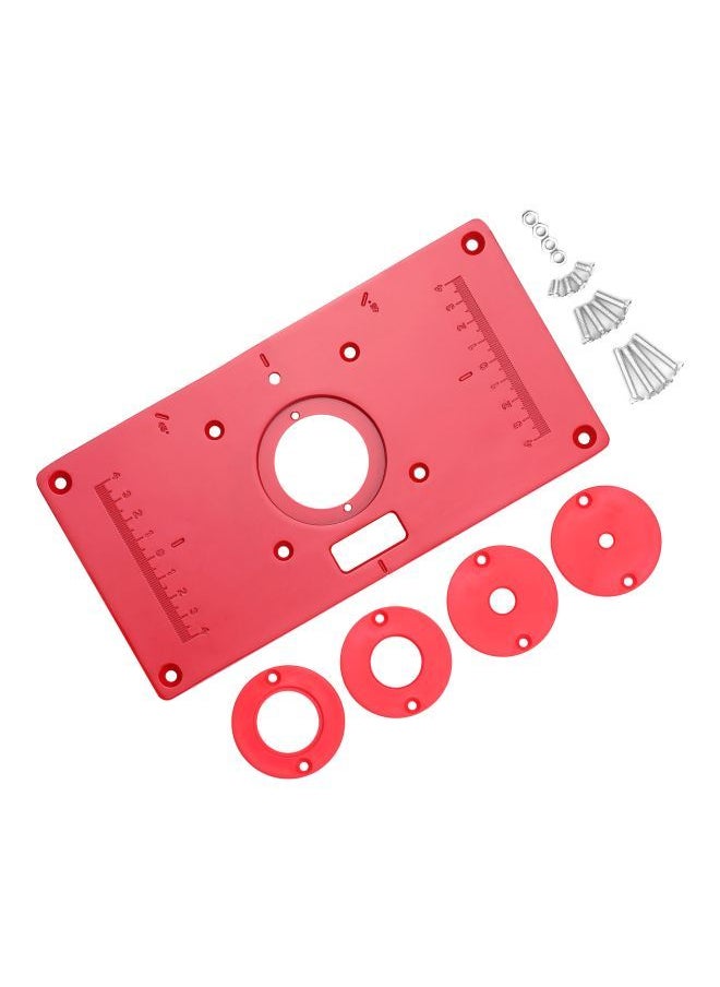NIBEMINENT Multifunctional Router Table With Accessories Red/Silver 235x120x8millimeter  - Image 3