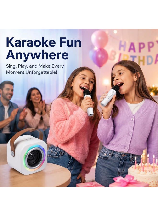 EGivwcvic Mini Karaoke Machine for Kids with 2 Wireless Mics,TOP Singing Toys Birthday Gifts Ideas for Girls Ages 3,4,5,6,7,8,9,10,11,12+ Years Old,Great Gift Ages Girls,Boys Trend Party - Image 3