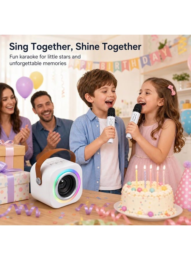 EGivwcvic Mini Karaoke Machine for Kids with 2 Wireless Mics,TOP Singing Toys Birthday Gifts Ideas for Girls Ages 3,4,5,6,7,8,9,10,11,12+ Years Old,Great Gift Ages Girls,Boys Trend Party - Image 4