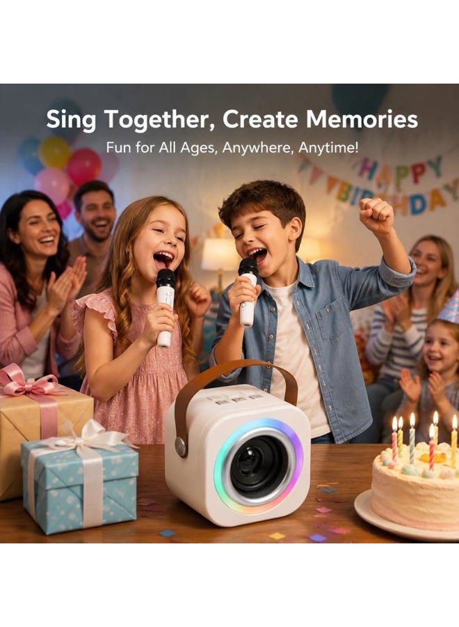 EGivwcvic Mini Karaoke Machine for Kids with 2 Wireless Mics,TOP Singing Toys Birthday Gifts Ideas for Girls Ages 3,4,5,6,7,8,9,10,11,12+ Years Old,Great Gift Ages Girls,Boys Trend Party - Image 2