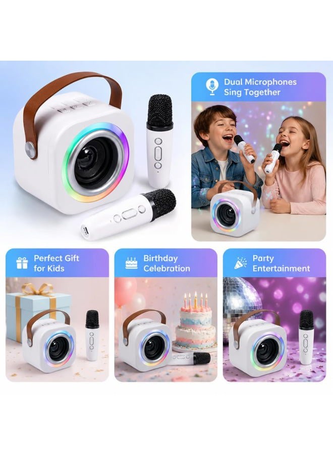 EGivwcvic Mini Karaoke Machine for Kids with 2 Wireless Mics,TOP Singing Toys Birthday Gifts Ideas for Girls Ages 3,4,5,6,7,8,9,10,11,12+ Years Old,Great Gift Ages Girls,Boys Trend Party - Image 5