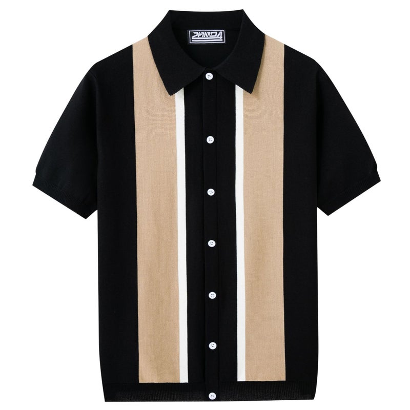 Men's Polo Shirt, Short Sleeve, Color Block - Image 4