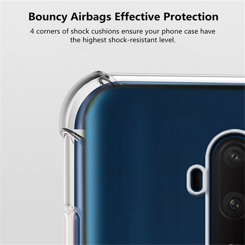 iCoverCase for OnePlus 7T Pro Case Clear, Corner Shockproof Protective Phone Case Soft TPU Slim Thin Case for OnePlus 7T Pro - Clear - Image 3