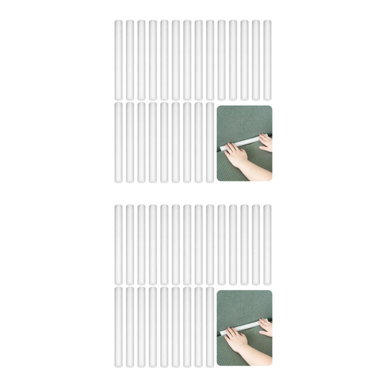 2pcs Sofa Slipcover Tuck Grips 35pcs Foams Thicker Stretch Non Stick Stays Furniture Protector For Cushion Armchairs Sofa Cover Stay In Place Pet Owners White - Image 1