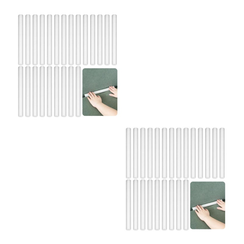 2pcs Sofa Slipcover Tuck Grips 35pcs Foams Thicker Stretch Non Stick Stays Furniture Protector For Cushion Armchairs Sofa Cover Stay In Place Pet Owners White - Image 4