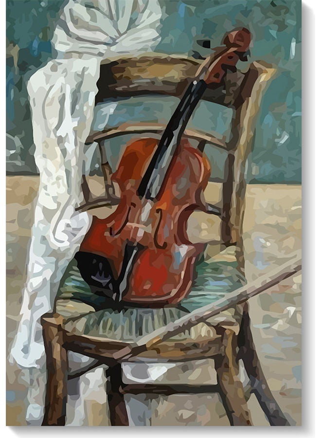 RYN Violin Wall Art Multicolour 40x60cm - Image 1