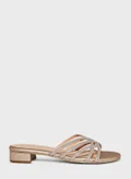 منبور Multi Strap Low Heel Sandals