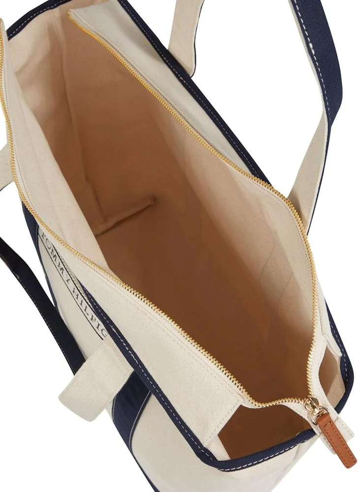 TOMMY HILFIGER Logo Detail Zip Over Tote