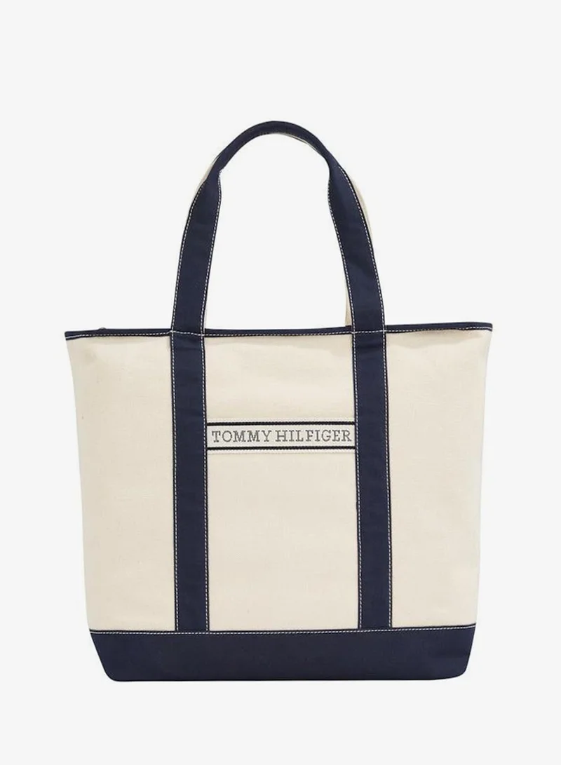TOMMY HILFIGER Logo Detail Zip Over Extra Large Tote