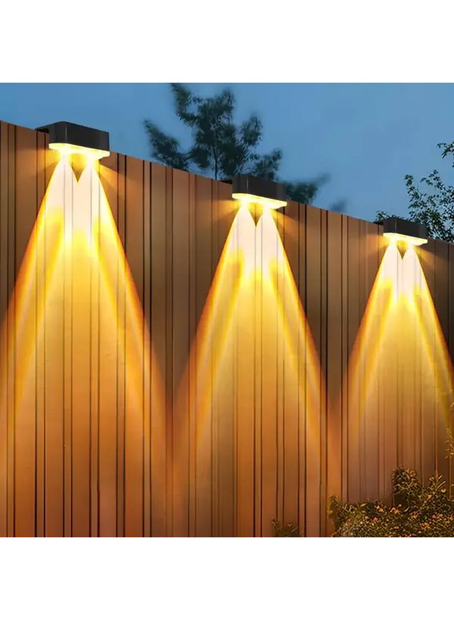 6 Pcs Solar Step Lights Lithium Battery White Light For Fence Patio Deck Yard - Image 1