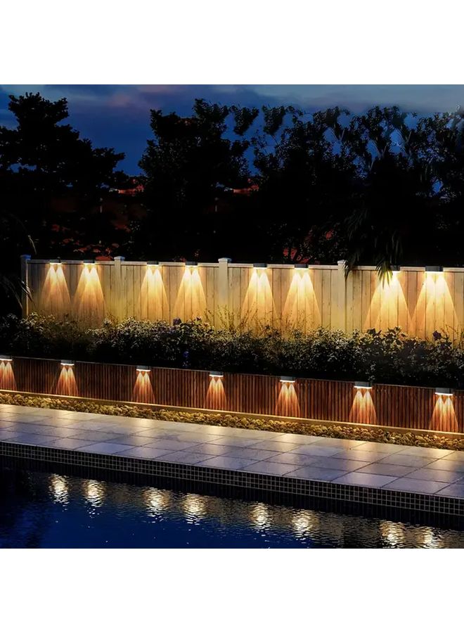 6 Pcs Solar Step Lights Lithium Battery White Light For Fence Patio Deck Yard - Image 5