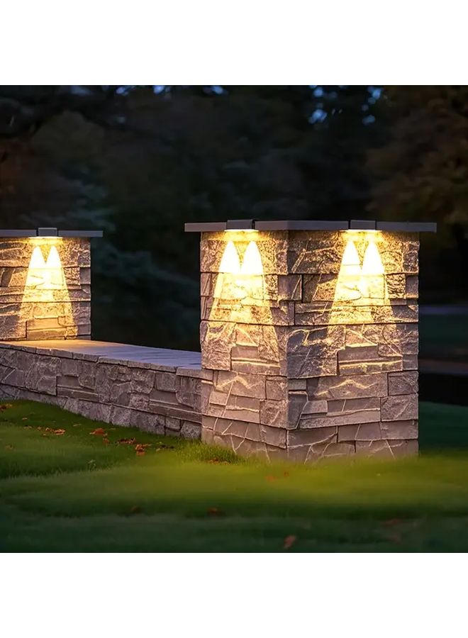 6 Pcs Solar Step Lights Lithium Battery White Light For Fence Patio Deck Yard - Image 4